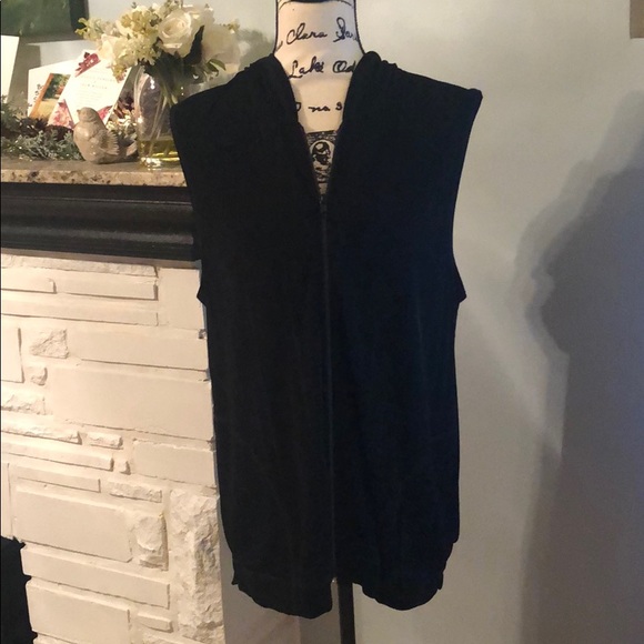 Black Vest with Hood - Picture 1 of 4